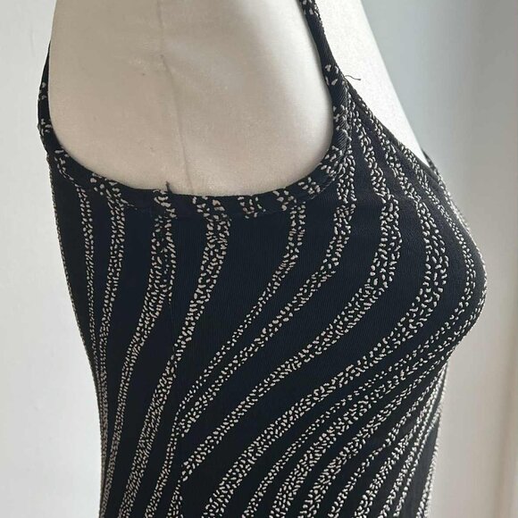 Vintage Gunne Sax by Jessica McClintock Stretch Mini Dress in Wavy Print – US 10 - Picture 6 of 7